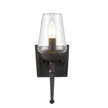  1208-1W DNI - Marcellis 1 Light Wall Sconce in Dark Natural Iron with Clear Glass